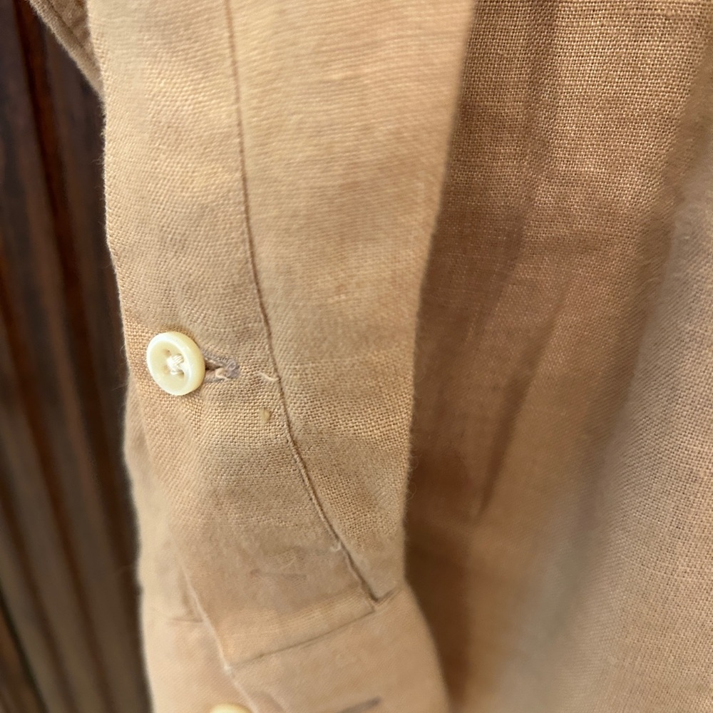 Ralph Lauren Men's tan Button-Down Shirt Sz L - Picture 4 of 5